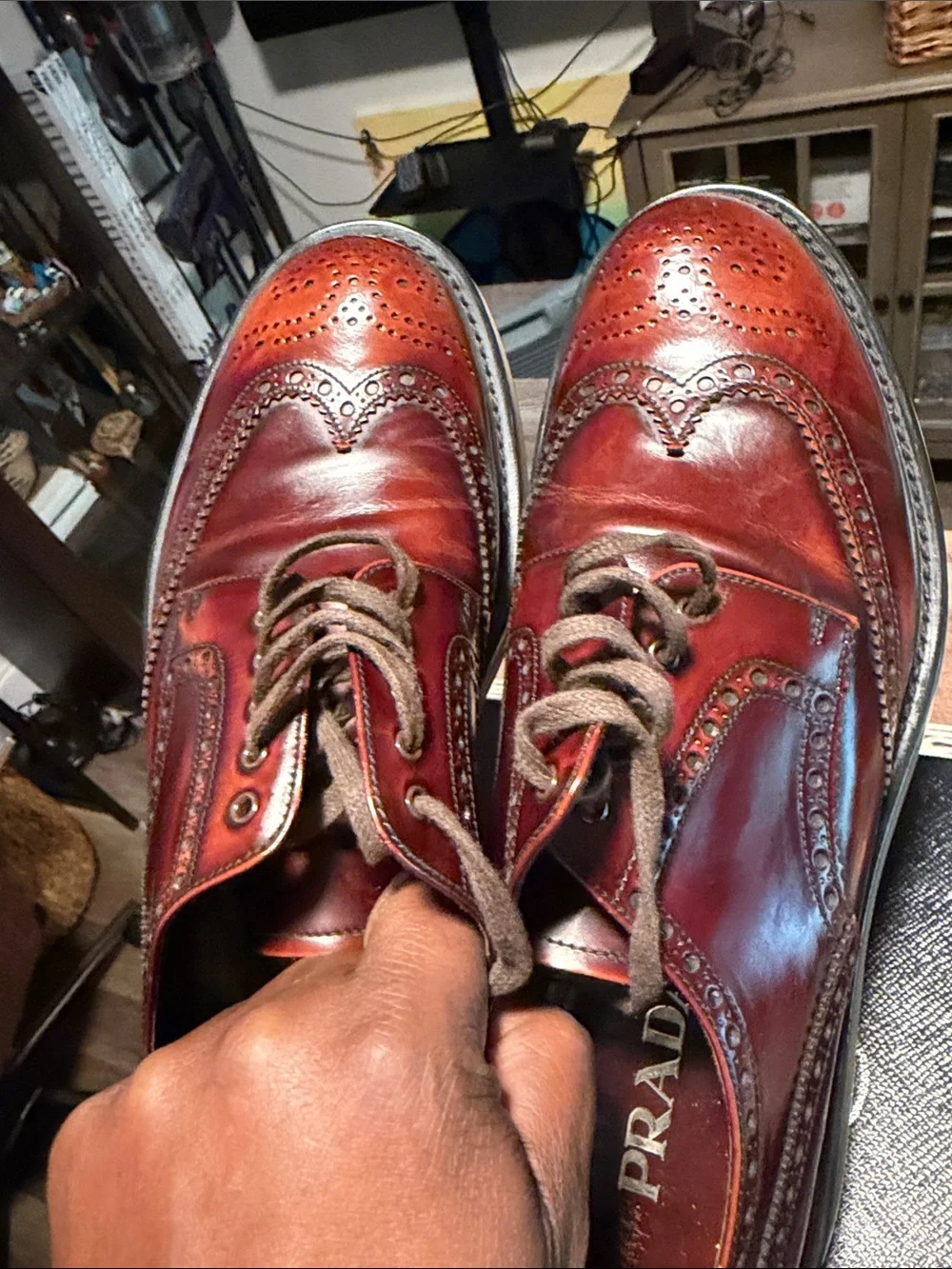 Prada wingtip oxfords